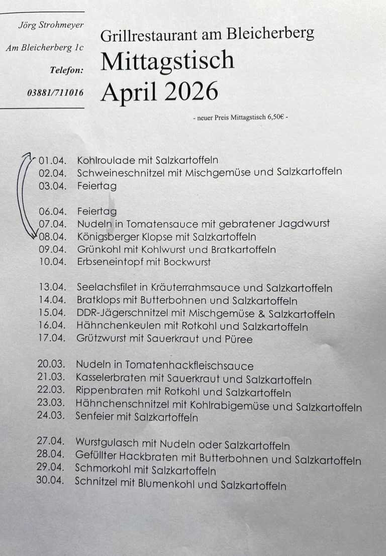 Entdecke täglich aktuelle Essenspläne der Region