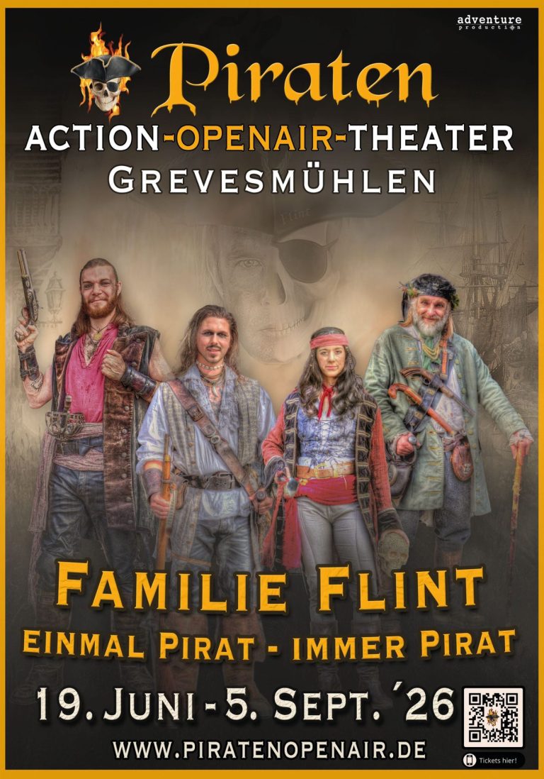 Plakat für das Piraten-Open-Air-Theater 2026.
