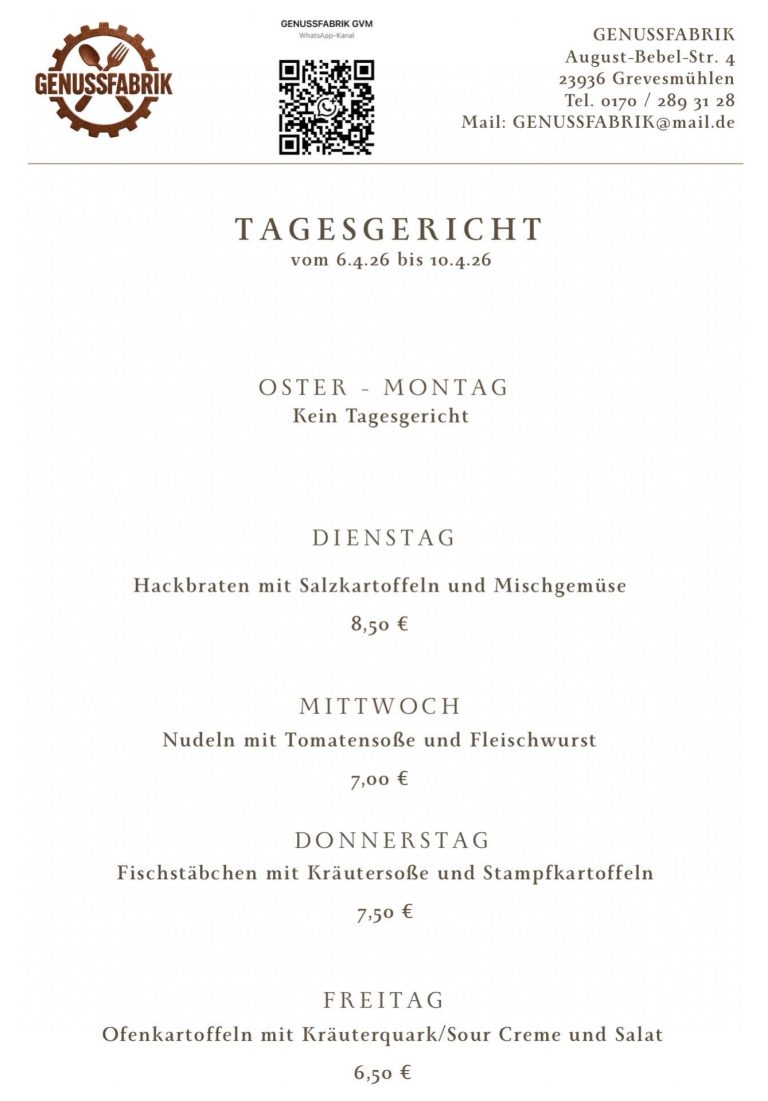 Entdecke täglich aktuelle Essenspläne der Region